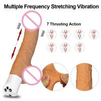 Leten-consolador realista automático para mujer, vibrador con calefacción, Control remoto, punto G con ventosa, juguete sexual femenino de empuje - details 2