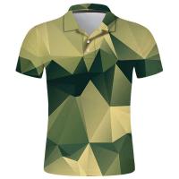 Polo con estampado de camuflaje para hombre, ropa de calle con botones, top informal con solapa, novedad de verano - details 4