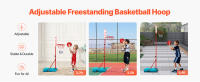 SucceBuy Aro de baloncesto para niños: altura ajustable, portátil con base rellenable, juego para interiores y exteriores para niños de 3 a 8 años - details 0