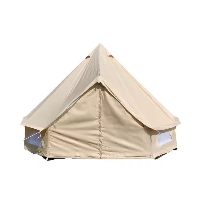 Carpa grande 300D de 4 metros Oxford, impermeable, con protección solar, para camping, tipo yurta, especial para exteriores, duradera y transpirable - 1