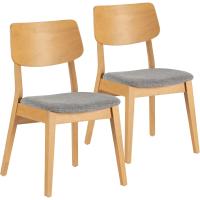 Pack 2 sillas Susi Color Nogal, Madera Maciza, 49 cm (Ancho) 52 cm (Profundo) 82 cm (Alto) - details 13