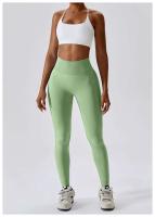 Pantalones de yoga de cintura alta sin costuras para mujer, monos para correr Fierss, pantalones deportivos cómodos - details 18
