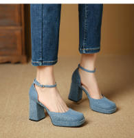 Zapatos de tacón grueso con una tira de moda de nuevo estilo - details 7