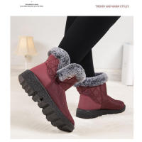 Zapatos de algodón grueso de terciopelo de nieve para mujer, pantalones cortos versátiles de moda, novedad de otoño e invierno, 2024 - details 9