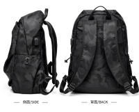 Mochila resistente al desgaste para viajeros, mochila informal de tela Oxford, mochila curva impermeable neutra para estudiantes de secundaria - details 27