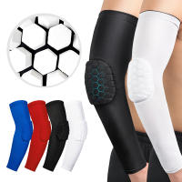 Soporte de brazo largo deportivo, mangas de compresión de codo, almohadillas de nido de abeja, protector de brazo a prueba de golpes, baloncesto, fútbol, ciclismo, 1 par - details 1