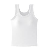 Camisola grande con cojín en el pecho para mujer, corsé elástico de Color sólido de talla grande para niña, ropa de calle, chaleco con tirantes para uso diario - details 11