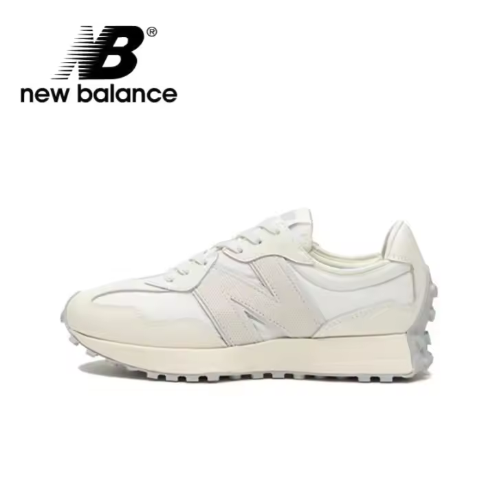 【100% Original】 Welfare Price NB 327 Blanco para mujer y hombre Zapatillas para correr apliques LETEN - 1
