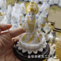 Estatua de diosa musical con Base de loto Tianmiao Yin, decoración artesanal de resina de Buda indio - details 16