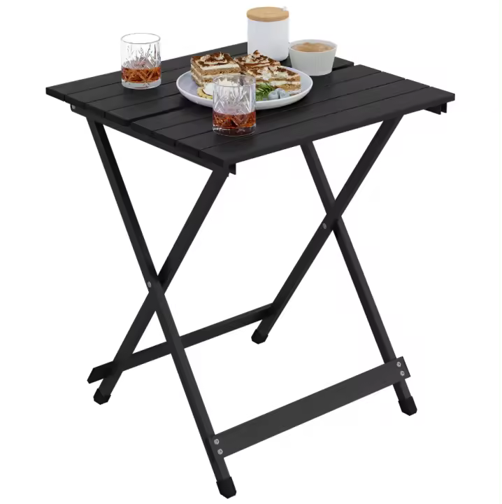 Mesa plegable de aluminio para acampar, mesa auxiliar para balcón, escritorio ultraligero, mesa de picnic plegable - 1