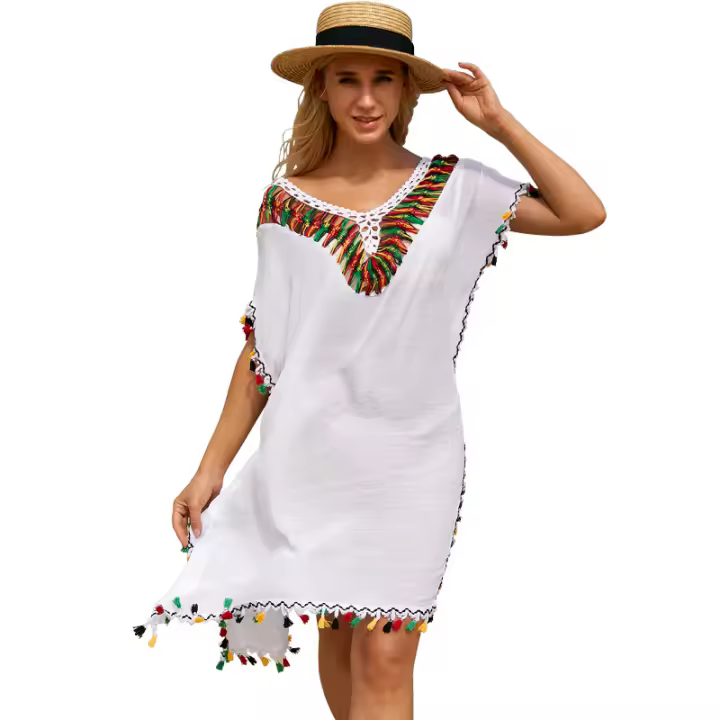 Protección solar Top de playa más traje de baño bikini sexy chal casual - 1