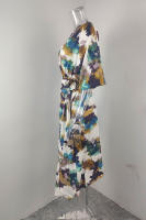 Vestido Vintage de Primavera 2025 Temperamento Moderno Estampado de Moda - details 3
