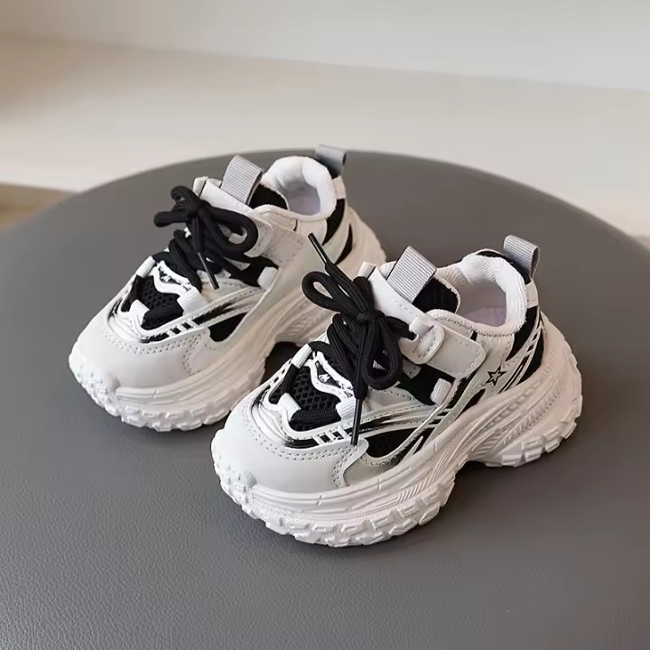 Zapatos de Papá para Niños Primavera-Otoño Zapatillas Transpirables de Malla para Niñas - 1