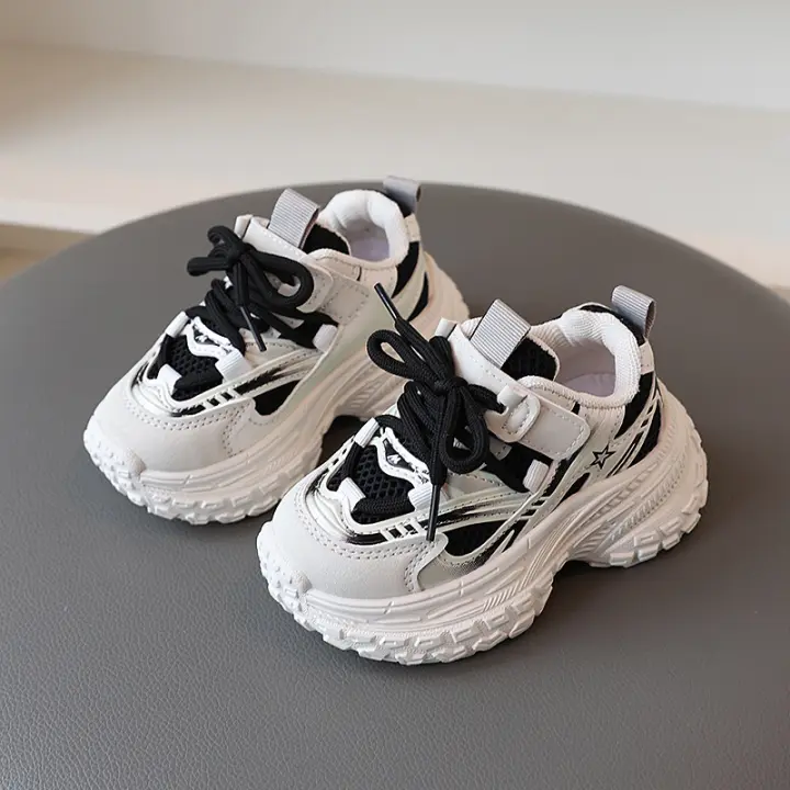 Zapatos de Papá para Niños Primavera-Otoño Zapatillas Transpirables de Malla para Niñas - 1
