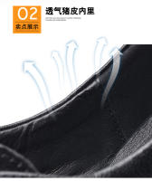 Primera capa de piel de oveja de los hombres de negocios casual zapatos de cuero formal zapatos de los hombres. - details 8