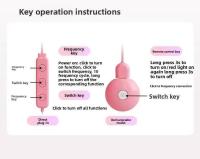 Peach doble bala saltando huevo adulto juguete masturbador sexo vibrador control remoto clitoris estimulación - details 13