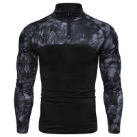 Camiseta de Hombre al Estilo Europeo con Bolsillo de Cuello Empalmado Camuflaje de Fitness para Exteriores Material Exterior de Poliéster - details 4