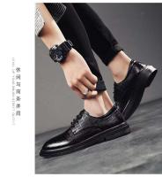 Nuevo británico de gama alta de otoño e invierno, zapatos de cuero formales de versión coreana puntiagudos para hombres - details 2
