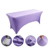 Mantel de Lycra de 6 pies, boda, hotel, cumpleaños, mesa elástica de 4 pies, 5 pies, 6 pies, 8 pies de altura, mesa plegable, - details 11