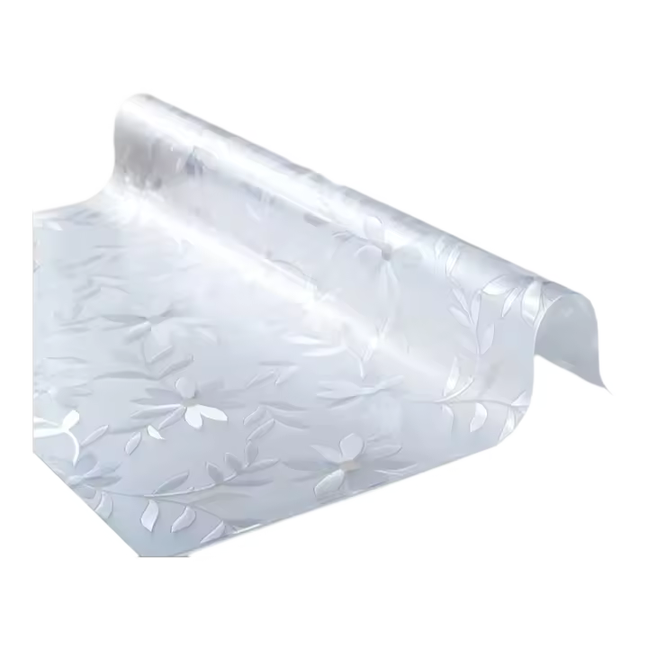 Mantel de vidrio suave, tela de PVC, transparente/mate, resistente al aceite, impermeable, cubierta de comedor de cocina para mesa - 1