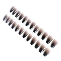 Manicura negra degradada de ballet, uñas postizas ligeras y ble para uso en decoración de uñas - details 0