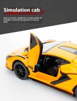 Lamborghini Sian Nuevo Coche Supercar de Aleación Modelo de Coche de Escala 1:32 Sonido y Luz - details 3