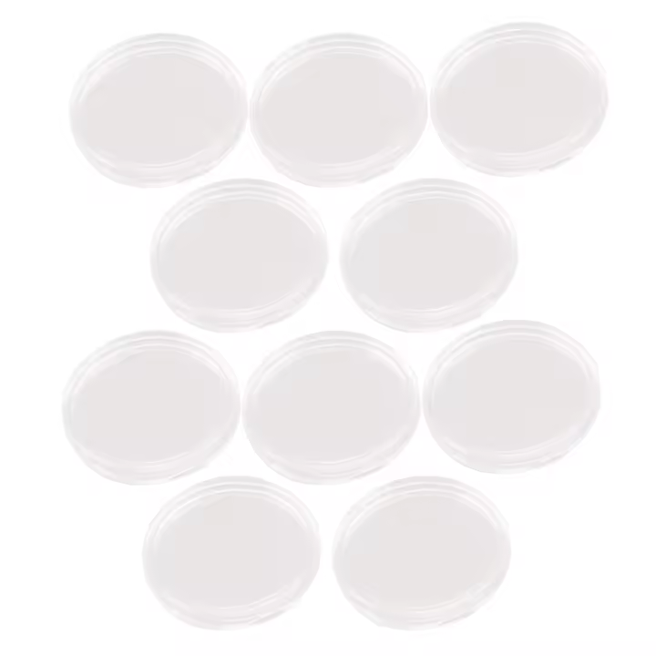 Cápsulas de plástico transparente para monedas, caja pequeña redonda de 10 piezas, 30mm - 1