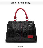 Bolso de mano de cuero genuino para mujer, bolso de mano de lujo con letras en relieve, monedero grande a la moda con asa superior - details 7
