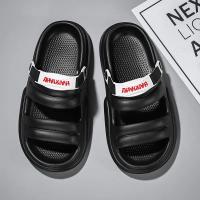 Zapatillas hombre verano 2024 nuevo uso exterior niños pisando mierda sensación deportes conducción sandalias de playa de suela blanda de doble propósito - details 1
