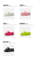 Zapatos de verano para mujer, zapatillas de suela gruesa con sensación de pies, con tacón pequeño y pendiente, Instagram, novedad - details 5