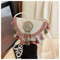 Bolso tejido a mano de verano estilo étnico de paja 2025 moda de interés especial nueva bandolera de hombro para vacaciones en la playa - details 21