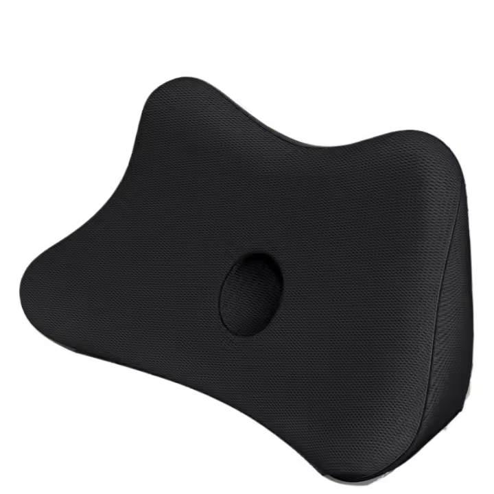Almohada de Apoyo Lumbar Benazcap Almohada de Asiento de Espuma de Memoria 2-en-1 para Siente la Alivio del Dolor de Espalda y Ciática Negro - 1