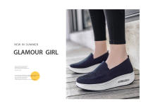 Zapatillas de tenis deportivas para mujer, zapatos cómodos de suela gruesa ligera, sin cordones, de malla transpirable, para caminar al aire libre - details 21