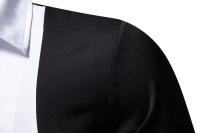 Camisas de manga larga con cierre para hombre, camisas informales para hombre, diseño de documentos, blanco y negro, escritorio de negocios y trabajo, moda de primavera - details 15