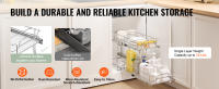 SucceBuy Organizador de gabinete extraíble de 12" de ancho x 21" de profundidad, estantes de despensa extraíbles resistentes. Cajones extraíbles de acero cromado para almacenamiento doméstico. Ideal para gabinetes de cocina, baños y debajo de fregaderos. - details 3