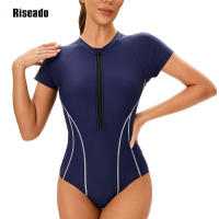 Bañador deportivo de una pieza para mujer, ropa de playa de manga corta, 2024 - details 5