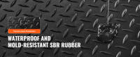 SucceBuy Rollo de suelo de goma con placa de diamante, alfombrilla de garaje SBR de 3 mm x 4 pies x 6 pies, fácil de limpiar, para debajo de automóviles, garaje, uso industrial, gimnasio, negro - details 2