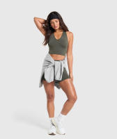 Pantalones cortos sin costuras para mujer, ropa de medio pantalón suave para Fitness, Yoga, gimnasio, correr y bicicleta, novedad - details 3