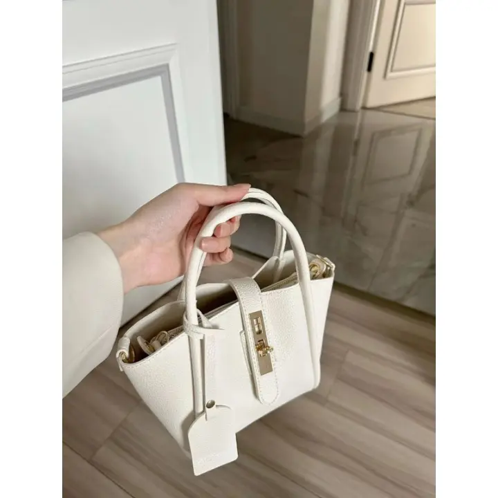 Bolso Tipo Cubo Bolso Bandolera Commuter Elegante Y Sencillo Bolso De Cesta De Verduras - 1