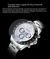 Reloj de Cuarzo para Hombres Pulsera de Acero Deportivo de Seis Agujas - details 1