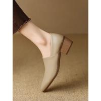 Zapatos de tacón alto para mujer, mocasines de punta redonda con cremallera, cómodos y minimalistas - details 2