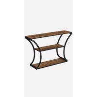 Mesa de Consola, Mesa de Entrada, Mesa de Sofá con 2 Cajones, Marco de Acero, Estable, para Pasillo, Dormitorio, Salón, Estilo Industrial, Marrón Rústico y Negro Tinta LNT015B01 - details 8