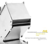 Estufa de leña plegable de acero inoxidable con luz de cohete, adecuada para barbacoa que acampa al aire libre - details 12