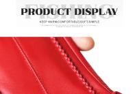 Guantes de piel de oveja para mujer, manoplas cortas de terciopelo fino para pantalla táctil, de cuero, de buena calidad, para invierno, 2226 - details 78