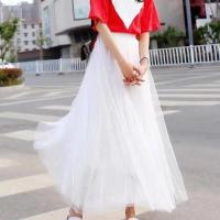 Falda de Tul Vintage Cintura Alta, Pleada, Elegante para Verano, Estilo Coreano para Oficinistas - details 4