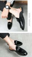 Nuevas sandalias informales de moda para hombre, mulas de piel de cocodrilo, suela de goma antideslizante británica, suaves y transpirables para caminar - details 5
