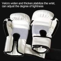 Guantes de boxeo profesionales de Taekwondo, cuero de Pu grueso, una vez moldeado, vejiga interior, transpirables, Sanda Fighting, 1 par - details 6