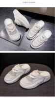 Popular] verano Baotou malla blanco zapatos de moda casual plataforma solo zapatos perezoso un pedal zapatillas de las mujeres desgaste exterior - details 20