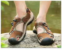 Zapatos de cuero de alta calidad para hombre, sandalias de talla grande, a la moda, novedad de verano, 40-48 - details 12