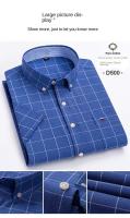 Camisa de hombre de manga corta, 100% algodón, Oxford, suave, botón, cuadros, formal, bolsillo, casual, social, S-6XL, 7XL - details 6